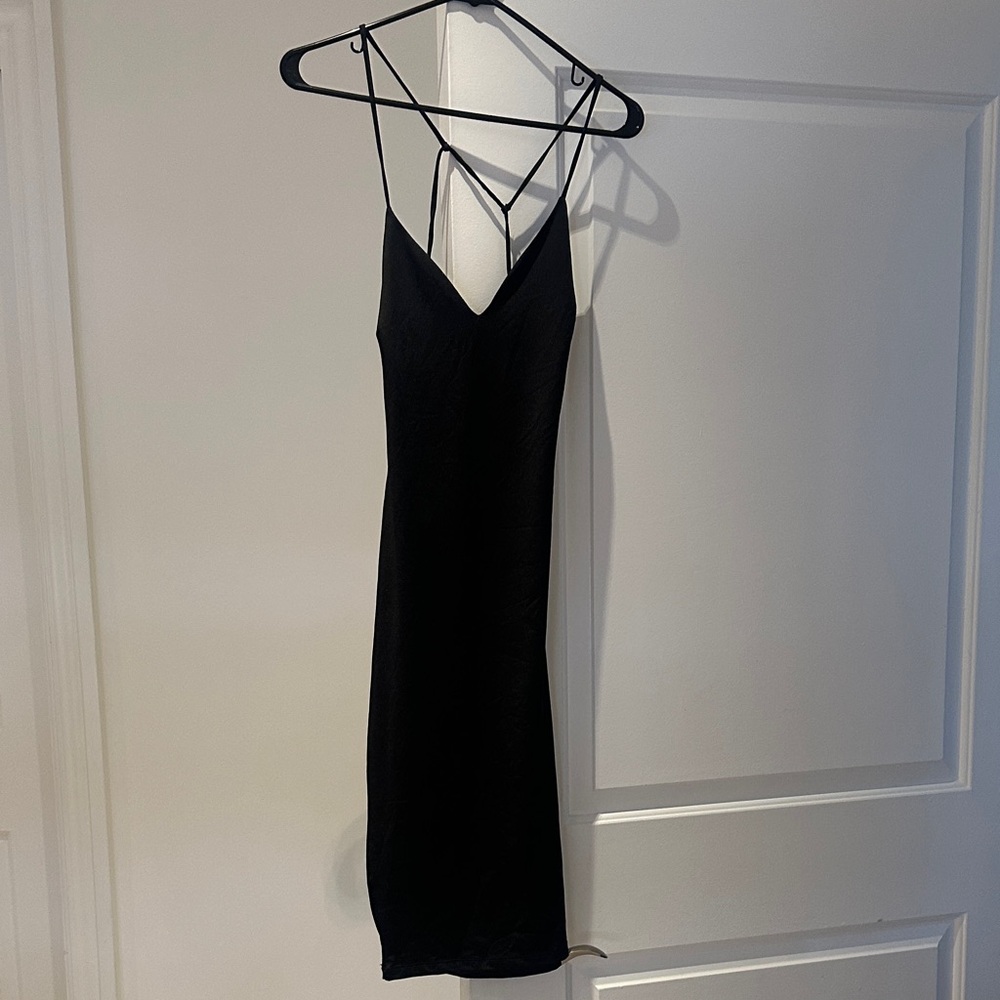 Fashion Nova Black Backless Dress